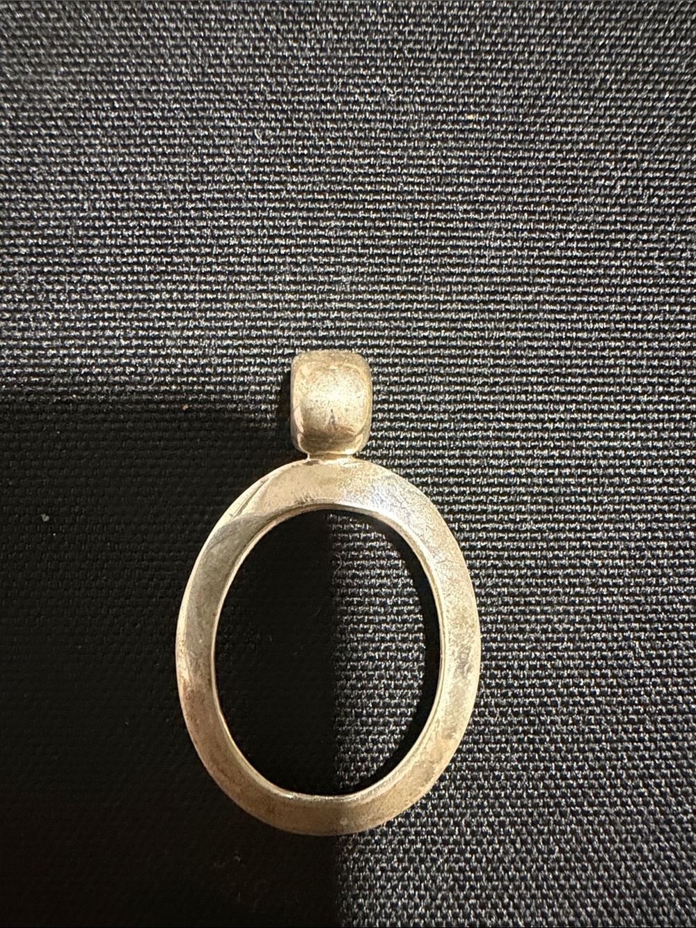 Mexican Silver 925 Minimalist Silver Oval Pendant Necklace Charm